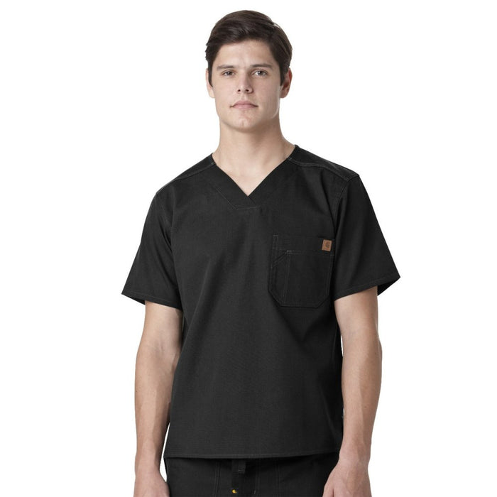 Carhartt Men's Solid Utility Ripstop Scrub Top - Black